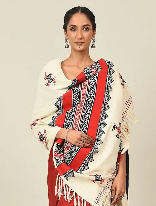Toda Embroidery Stole - product media